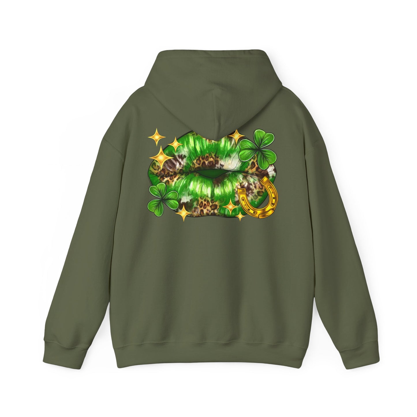 St. Patrick's Day Kiss Sweatshirt, Unisex Hooded Sweatshirt, Cute Irish Sweatshirt, Party Hoodie, Shamrock Sweatshirt