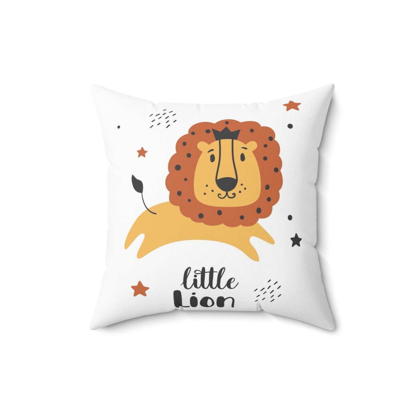 Playful Lion Décor Pillow - Nursery Cushion, Kids Room Decoration, Baby Shower Gift, Playroom Accent, Animal Print Cushion