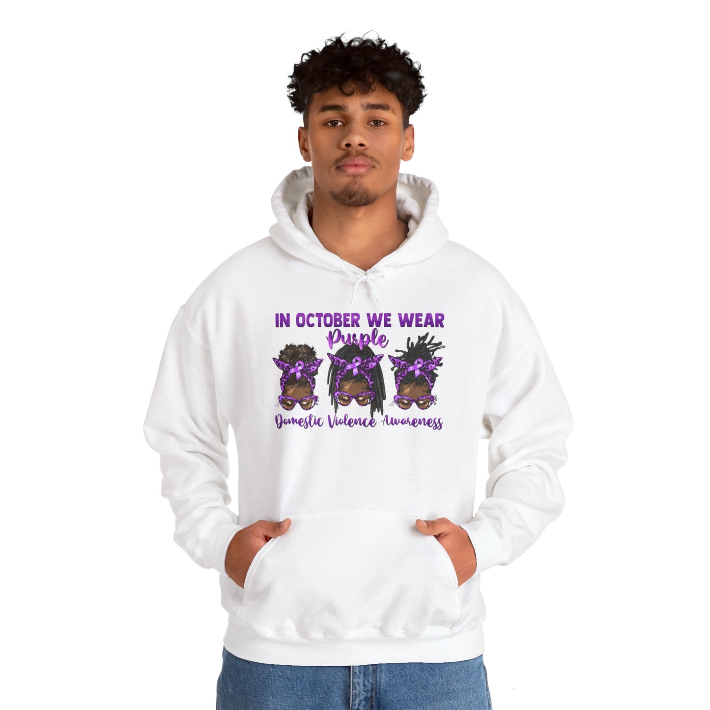 Purple Awareness Sweatshirt, Unisex Hoodie for Domestic Violence Awareness, October Awareness Month, Supportive Gift, Cozy Apparel,