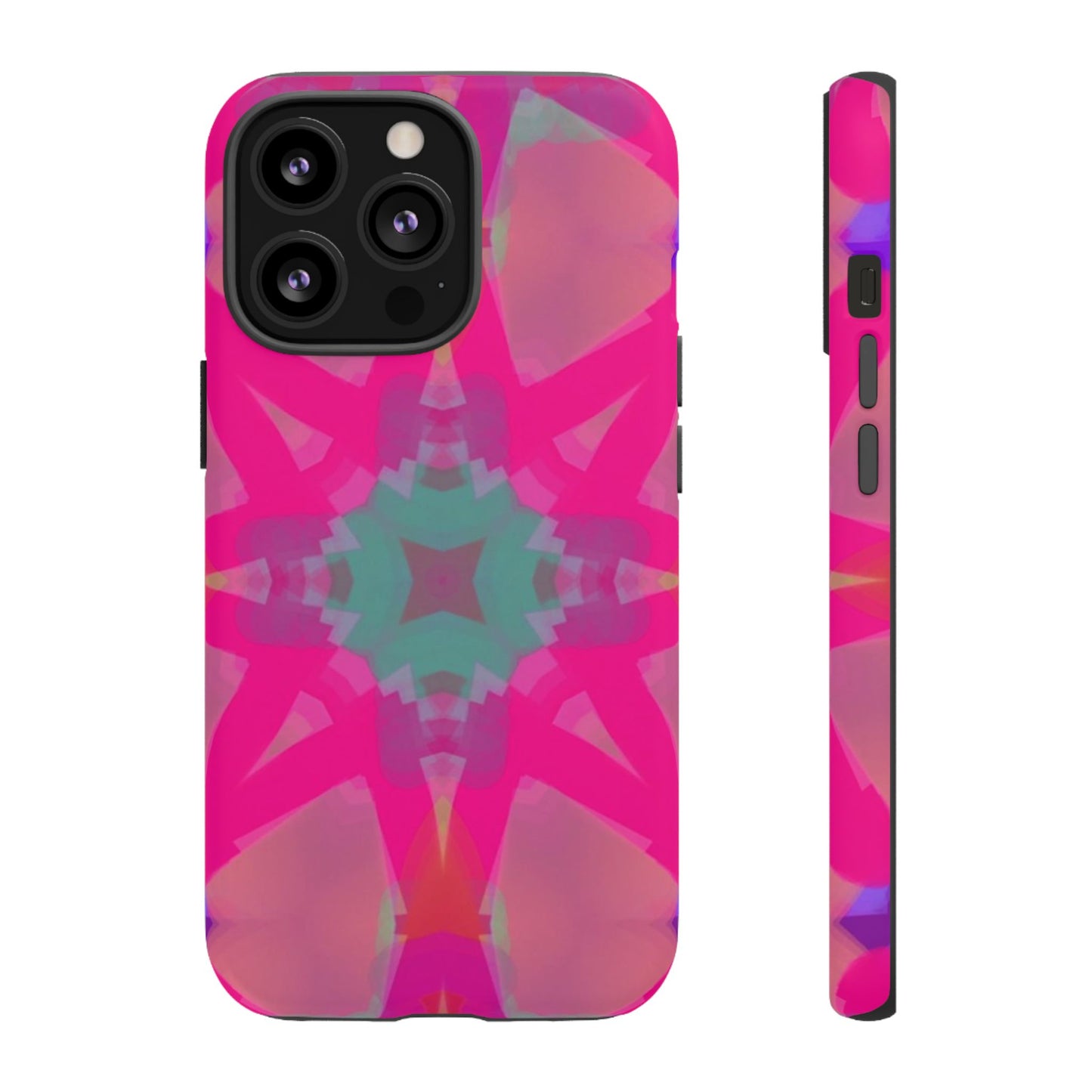 Colorful Kaleidoscope Phone Case, Tough Cases, Durable Phone Cover, Stylish Cellphone Protector, Gift for Her, Vibrant Smartphone Case