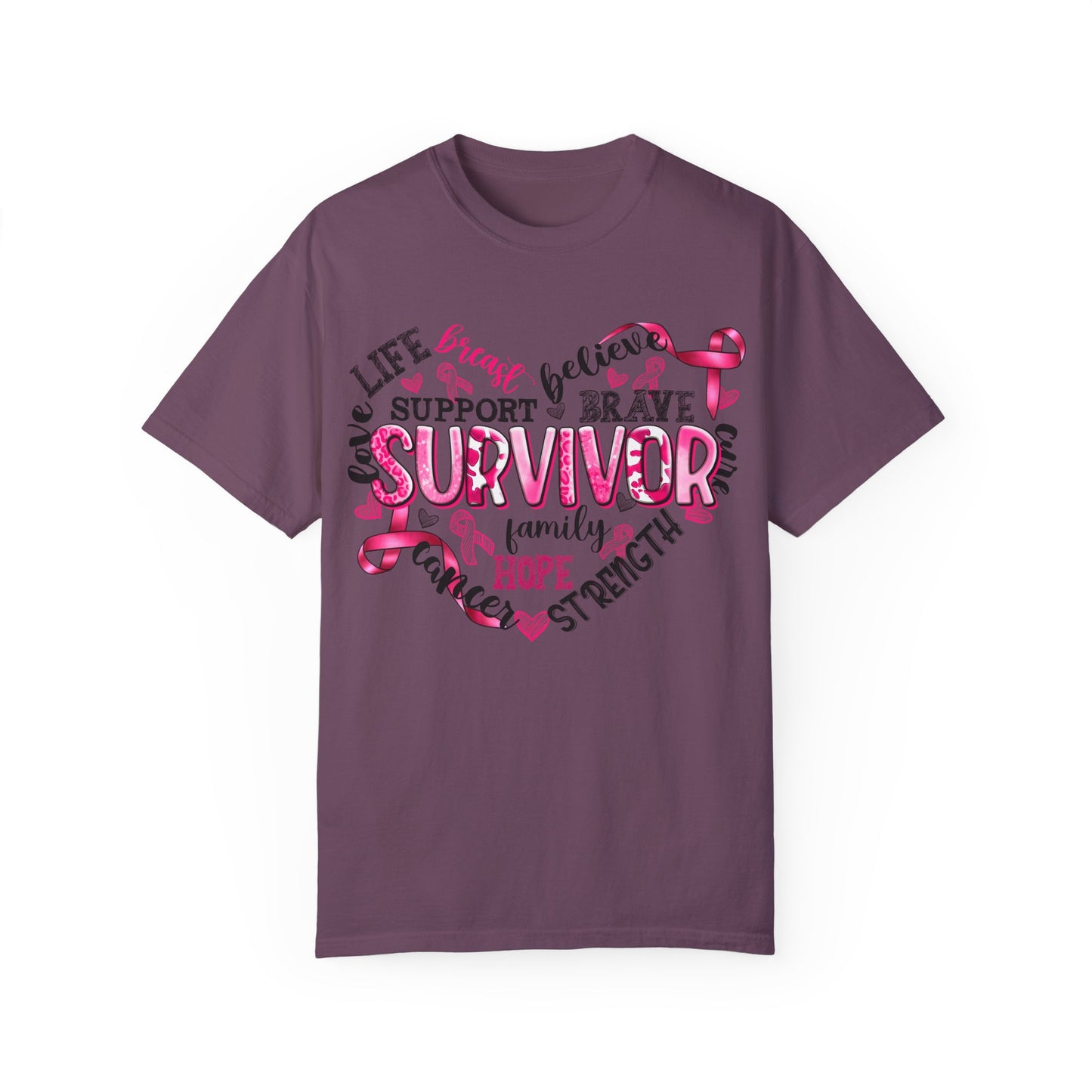 Breast Cancer Survivor Unisex T-Shirt - Hope, Strength & Support