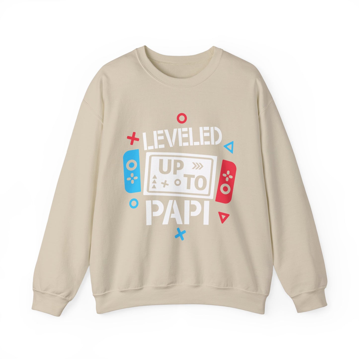 Leveled Up to Papi Gaming Sweatshirt | Unisex Heavy Blend™ Crewneck