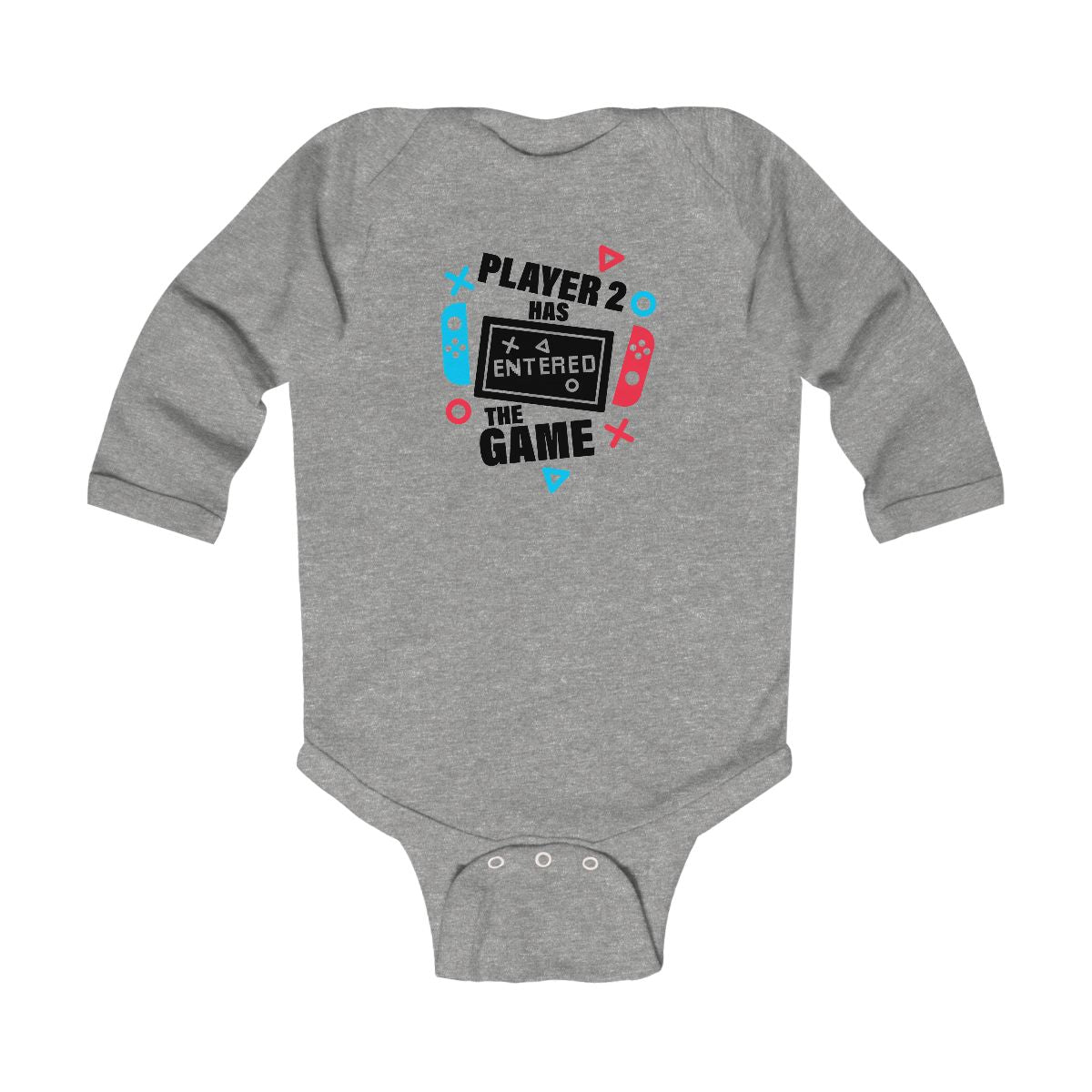 Gray Gamer Youth Crewneck & Player 2 Game Infant Bodysuit Combo